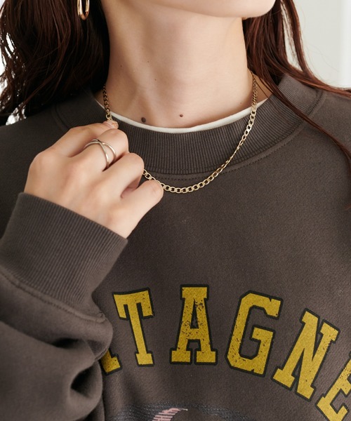 DISCOAT（ディスコート）の「【ユニセックス】モンタナグラフィックプリントスウェット（スウェット・レディース・チャコールグレー/ブラウン/ライトベージュ・FREE）」の18枚目の写真