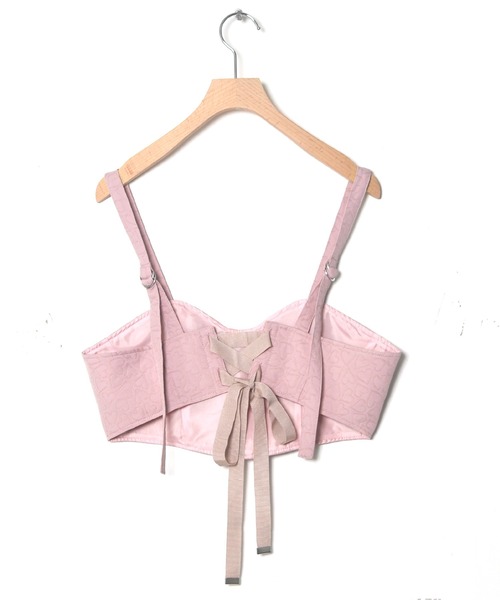 Alley by w closet（アリーバイダブルクローゼット）の「【Alley】ハート柄レースアップビスチェ（その他トップス・レディース・アイボリー/ピンク/ブラック・FREE）」の18枚目の写真