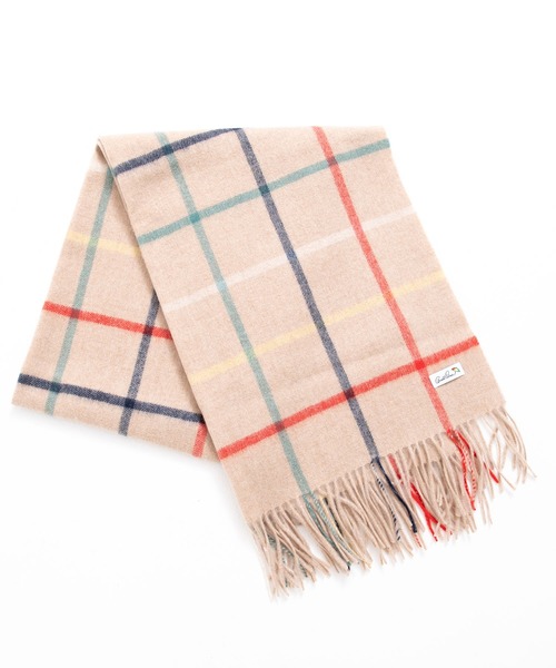 Arnold Palmer（アーノルドパーマー）の「パーマーチェック 大判マフラー（マフラー・レディース・ベージュ/ネイビー・F）」の4枚目の写真