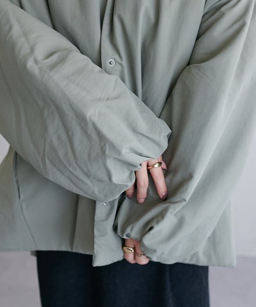 セール】【リバイバル/WEB限定】ノーカラー中綿ジャケット（ダウン