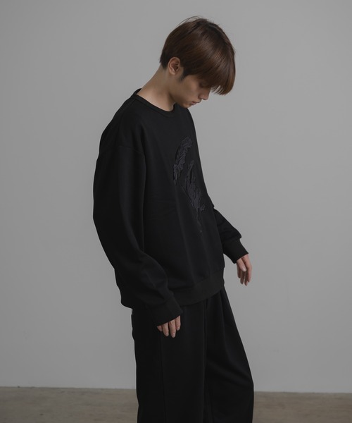 KUUUPY（クーピー）の「KUUUPY × Nagatsuka 蛙刺繍裏毛スウェット（スウェット・メンズ・グレー/ブラック・LARGE/MEDIUM/SMALL）」の4枚目の写真