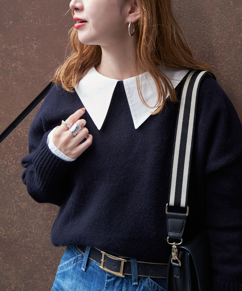 美品 ベティーズ ビッグカラーシャツ ショート丈 総柄 古着 長袖 ブラック 黒 BETTY'S BLUE - 美品 ベティーズ ビッグカラーシャツ ショート丈 総柄