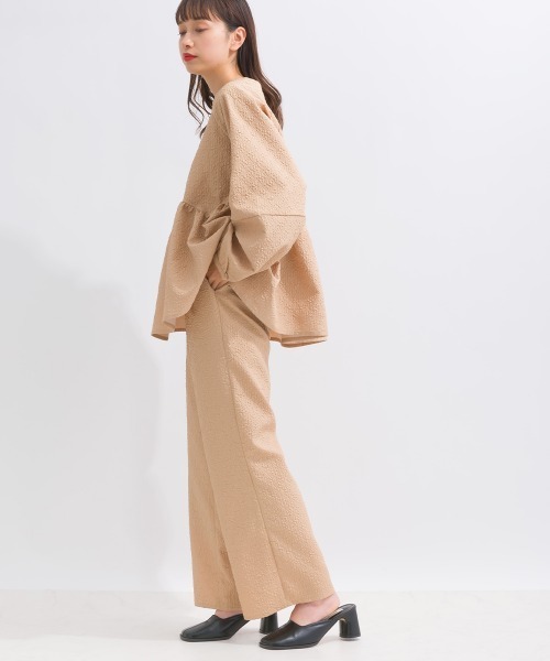 terrace(テラス)の「フクレジャガードぺプラムブラウス(シャツ/ブラウス・レディース・ベージュ/サックスブルー/ブラック/オフホワイト・MEDIUM)」の12枚目の写真