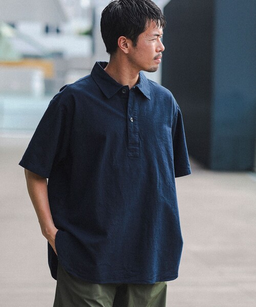 BEAMS（ビームス）の「BEAMS / ミリタリー プルオーバー イージー シャツ（シャツ/ブラウス・メンズ・ナチュラル/ブルー/ネイビー・S/M/L/XL）」の4枚目の写真