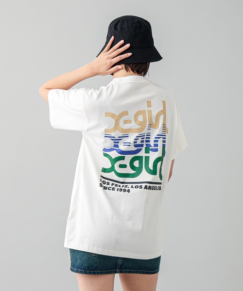X-girl（エックスガール）の「TRIPLE MILLS LOGO S/S TEE（T