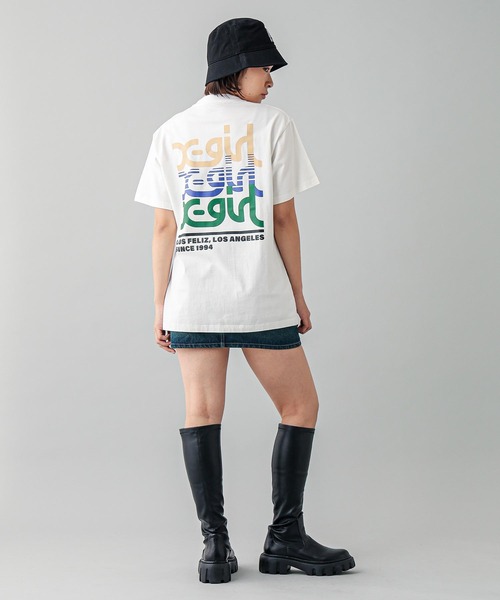 X-girl（エックスガール）の「TRIPLE MILLS LOGO S/S TEE（Tシャツ