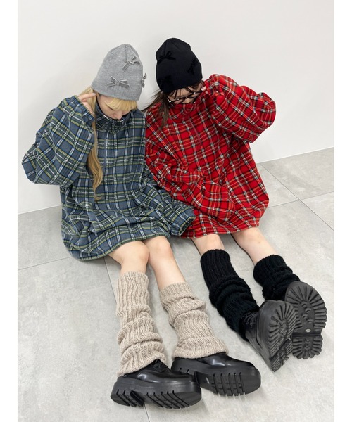 WC（ダブル シー）の「リボンビーニー（ニットキャップ/ビーニー・レディース・グレー/ホワイト/ブラック・FREE）」の15枚目の写真