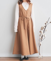 【150㎝前後の小柄さんサイズ】前後2wayフレアワンピース【上品 美シルエット】