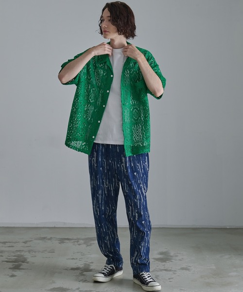 Revo.（レボ）の「【Revo.】コットンクロシェ編み ショートスリーブ シャツ（シャツ/ブラウス・メンズ・ホワイト/ブラック/グリーン・M/L）」の17枚目の写真