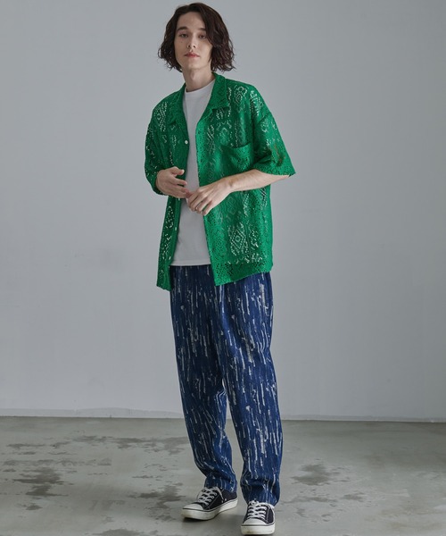 Revo.（レボ）の「【Revo.】コットンクロシェ編み ショートスリーブ シャツ（シャツ/ブラウス・メンズ・ホワイト/ブラック/グリーン・M/L）」の18枚目の写真