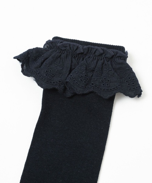 LOWRYS FARM（ローリーズファーム）の「レースハイソックス　991392（ソックス/靴下・キッズ・ホワイト/ブルー・MEDIUM/LARGE）」の12枚目の写真