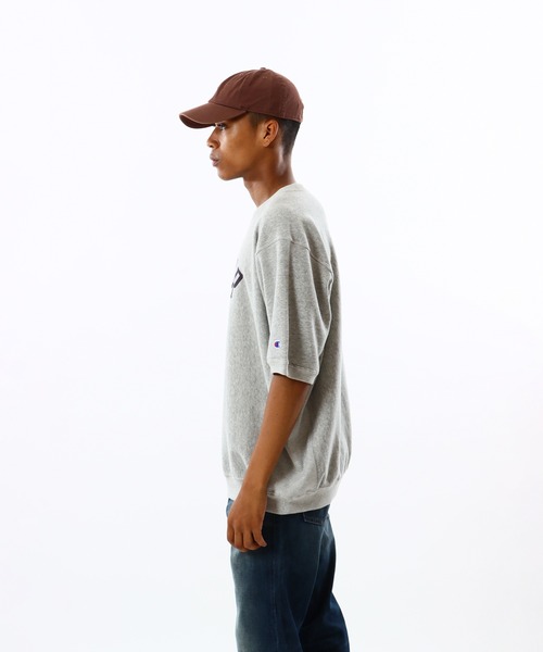 Champion(チャンピオン)の「【Champion/チャンピオン】メンズ リバースウィーブ(R) ハーフスリーブクルーネックスウェットシャツ(Tシャツ/カットソー・メンズ・ホワイト/ネイビー/グレー/ダークブラック/ペールイエロー/ブラウン系・MEDIUM/LARGE/X-LARGE)」の13枚目の写真