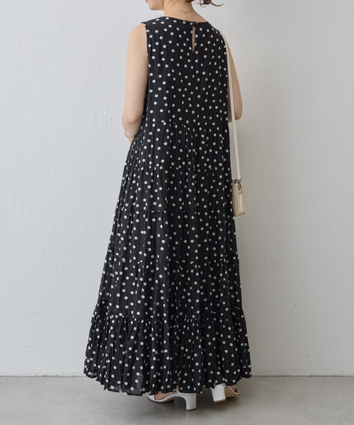 BEARDSLEY（ビアズリー）の「クリンクルドットワンピース（ワンピース・レディース・ブラック・FREE）」の4枚目の写真