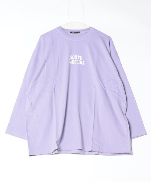 FUNALIVE(ファンアライブ)の「Big long sleeve printed T-shirt / プリント入りビッグ長袖Tシャツ unisex(Tシャツ/カットソー・メンズ・ネイビー系/ホワイト系/ネイビー/ホワイト/チャコールグレー/ベージュ系/杢グレー/ブラック/モカ/ミント/ベージュ/チャコール/ライトグリーン/ブルー/ラベンダー/ブラック系・XL/L/M)」の16枚目の写真