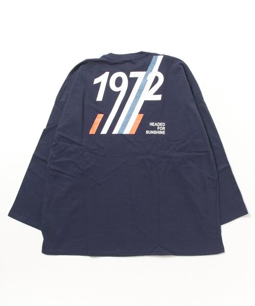 FUNALIVE(ファンアライブ)の「Big long sleeve printed T-shirt / プリント入りビッグ長袖Tシャツ unisex(Tシャツ/カットソー・メンズ・ネイビー系/ホワイト系/ネイビー/ホワイト/チャコールグレー/ベージュ系/杢グレー/ブラック/モカ/ミント/ベージュ/チャコール/ライトグリーン/ブルー/ラベンダー/ブラック系・XL/L/M)」の15枚目の写真