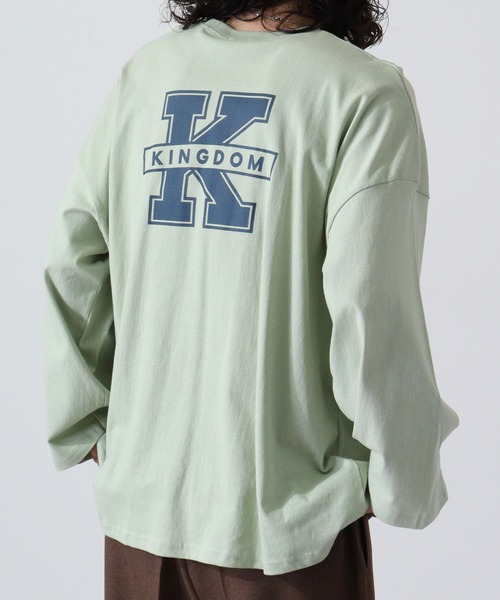 FUNALIVE(ファンアライブ)の「Big long sleeve printed T-shirt / プリント入りビッグ長袖Tシャツ unisex(Tシャツ/カットソー・メンズ・ネイビー系/ホワイト系/ネイビー/ホワイト/チャコールグレー/ベージュ系/杢グレー/ブラック/モカ/ミント/ベージュ/チャコール/ライトグリーン/ブルー/ラベンダー/ブラック系・XL/L/M)」の12枚目の写真