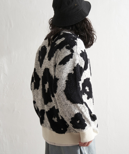 VENCEEXCHANGE（ヴァンスエクスチェンジ）の「ジャガードユニセックスプルオーバー（ニット/セーター・メンズ・ブラック/グレー/ホワイト・M）」の6枚目の写真