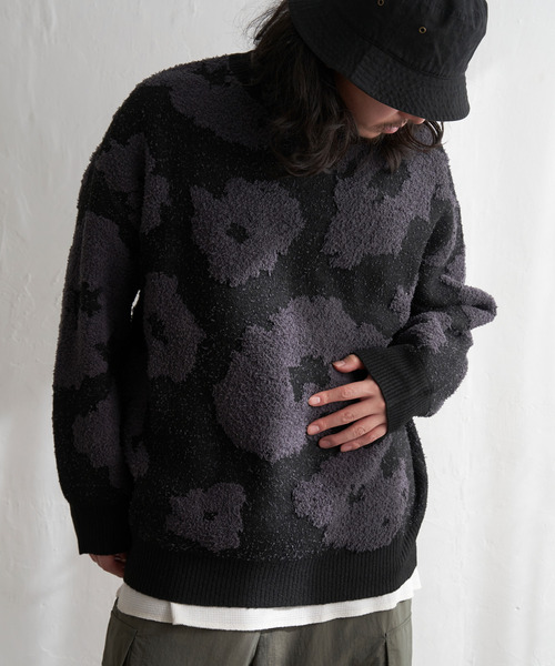 VENCEEXCHANGE（ヴァンスエクスチェンジ）の「ジャガードユニセックスプルオーバー（ニット/セーター・メンズ・ブラック/グレー/ホワイト・M）」の16枚目の写真