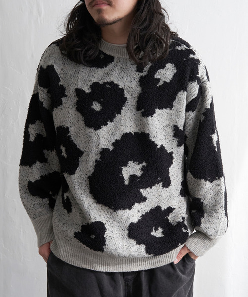 VENCEEXCHANGE（ヴァンスエクスチェンジ）の「ジャガードユニセックスプルオーバー（ニット/セーター・メンズ・ブラック/グレー/ホワイト・M）」の10枚目の写真