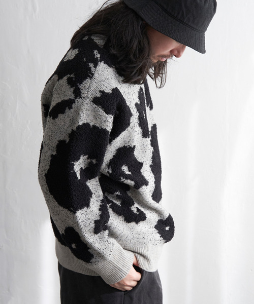 VENCEEXCHANGE（ヴァンスエクスチェンジ）の「ジャガードユニセックスプルオーバー（ニット/セーター・メンズ・ブラック/グレー/ホワイト・M）」の15枚目の写真
