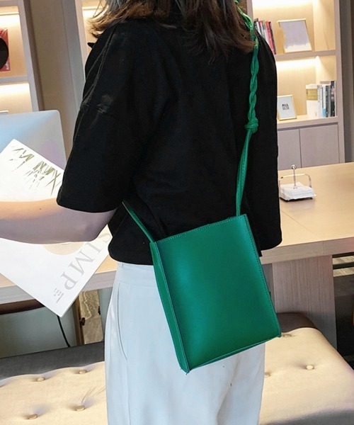 Miniministore(ミニミニストア)の「ショルダーバッグ スクエア型 小さめ(ショルダーバッグ・レディース・ミント/アイボリー/ブラック/グリーン/ライトイエロー・FREE)」の4枚目の写真