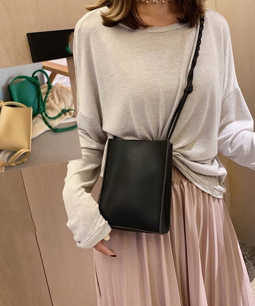 Miniministore(ミニミニストア)の「ショルダーバッグ スクエア型 小さめ(ショルダーバッグ・レディース・ミント/アイボリー/ブラック/グリーン/ライトイエロー・FREE)」の15枚目の写真