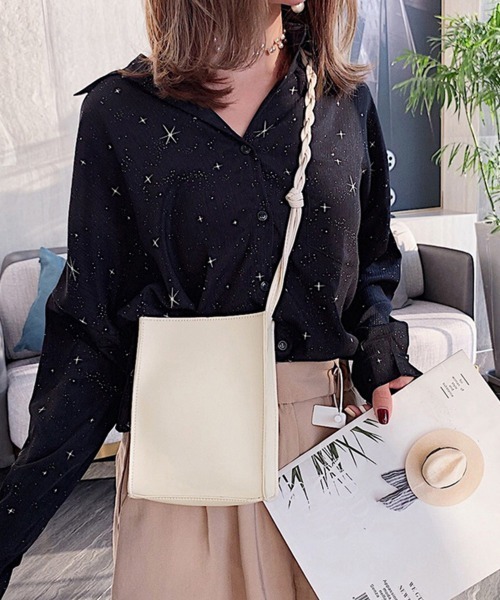 Miniministore(ミニミニストア)の「ショルダーバッグ スクエア型 小さめ(ショルダーバッグ・レディース・ミント/アイボリー/ブラック/グリーン/ライトイエロー・FREE)」の17枚目の写真