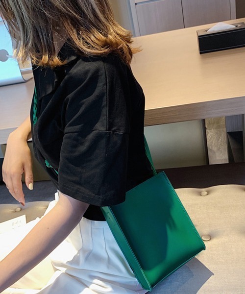 Miniministore(ミニミニストア)の「ショルダーバッグ スクエア型 小さめ(ショルダーバッグ・レディース・ミント/アイボリー/ブラック/グリーン/ライトイエロー・FREE)」の14枚目の写真