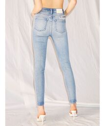 GYDA | ハイウエスト PEEPダメージスキニーデニムパンツ(デニムパンツ)