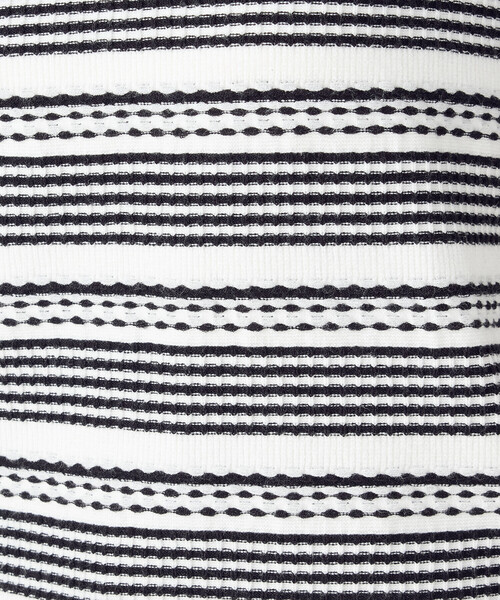 COMME CA ISM(コムサイズム)の「ボーダー5分袖ニット(ニット/セーター・レディース・ブラック×ホワイト・MEDIUM/LARGE)」の10枚目の写真