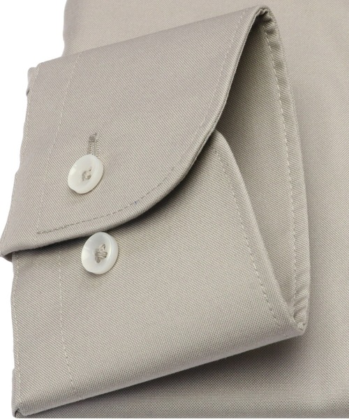 TOKYO SHIRTS（トウキョウシャツ）の「形態安定ノーアイロン ホリゾンタルワイド 長袖ビジネスワイシャツ（ビジネスシャツ・メンズ・ブラウン・首回り37cm-裄丈80cm/首回り39cm-裄丈80cm/首回り39cm-裄丈84cm/首回り41cm-裄丈82cm/首回り41cm-裄丈86cm/首回り42cm-裄丈82cm/首回り42cm-裄丈86cm/首回り43cm-裄丈82cm/首回り43cm-裄丈86cm/首回り37cm-裄丈84cm）」の3枚目の写真