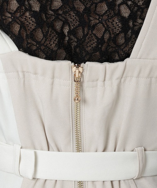 REDYAZEL（レディアゼル）の「バイカラージップジャンスカ（ジャンパースカート・レディース・ブルー/ベージュ/ネイビー・FREE）」の7枚目の写真