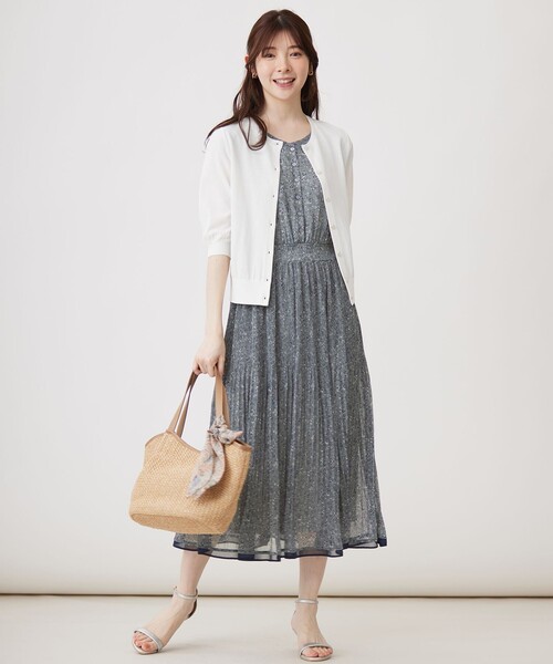 ANY SIS（エニィスィス）の「【接触冷感 / UVケア】ハーフスリーブ カーディガン（カーディガン/ボレロ・レディース・ライトグレー系/ネイビー系/ホワイト系/ベージュ系/ライトグリーン系9・2）」の11枚目の写真
