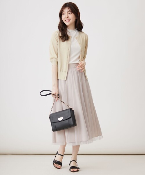 ANY SIS（エニィスィス）の「【接触冷感 / UVケア】ハーフスリーブ カーディガン（カーディガン/ボレロ・レディース・ライトグレー系/ネイビー系/ホワイト系/ベージュ系/ライトグリーン系9・2）」の13枚目の写真