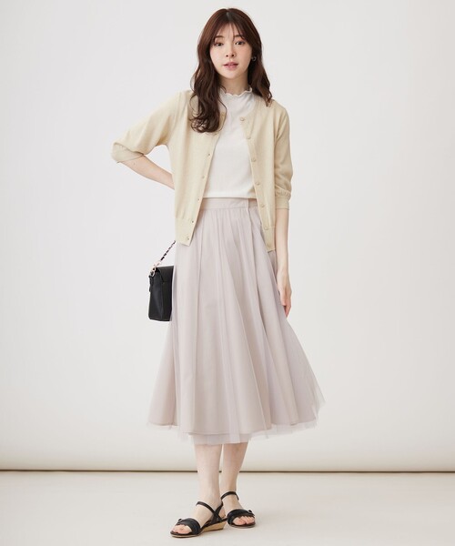 ANY SIS（エニィスィス）の「【接触冷感 / UVケア】ハーフスリーブ カーディガン（カーディガン/ボレロ・レディース・ライトグレー系/ネイビー系/ホワイト系/ベージュ系/ライトグリーン系9・2）」の14枚目の写真