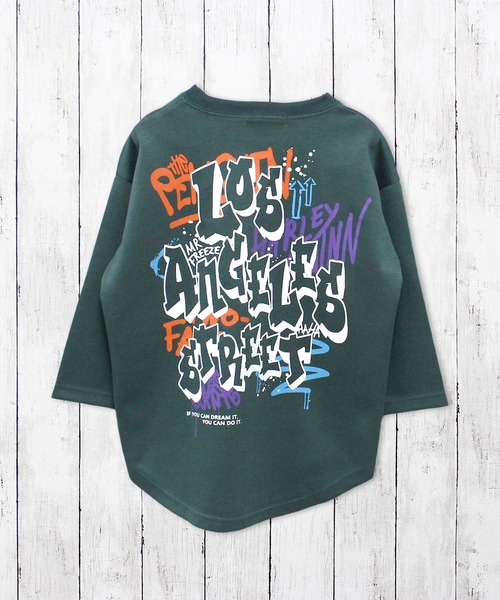 セール】グラフィックロゴプリント オーバーサイズ 長袖Tシャツ（T
