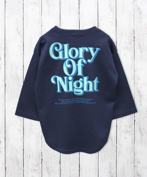 セール】グラフィックロゴプリント オーバーサイズ 長袖Tシャツ