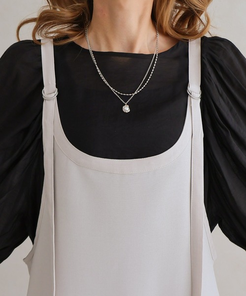 Social GIRL(ソーシャルガール)の「キャミフレアワンピース(ワンピース・レディース・ブラック/アイボリー/モカ・M)」の16枚目の写真