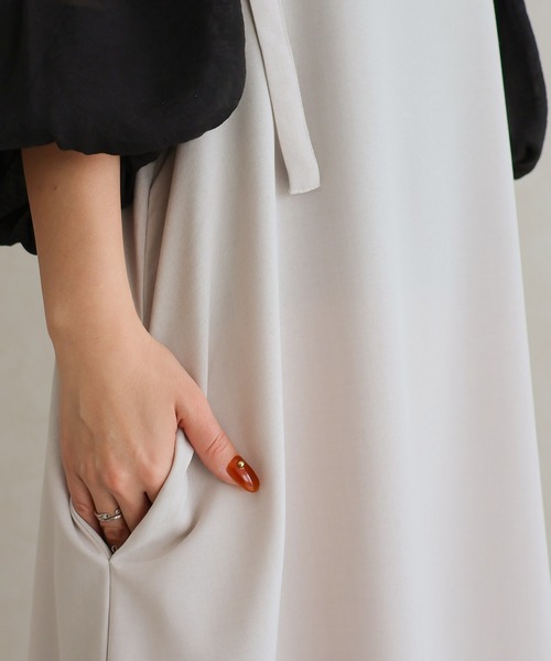 Social GIRL(ソーシャルガール)の「キャミフレアワンピース(ワンピース・レディース・ブラック/アイボリー/モカ・M)」の19枚目の写真