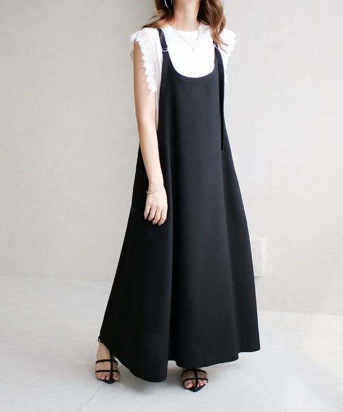 Social GIRL(ソーシャルガール)の「キャミフレアワンピース(ワンピース・レディース・ブラック/アイボリー/モカ・M)」の22枚目の写真