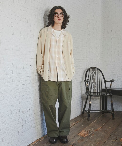 TOWNCRAFT(タウンクラフト)の「TOWNCRAFT(タウンクラフト)別注オンブレチェックオープンカラーシャツ(シャツ/ブラウス・メンズ・ネイビー/ベージュ/ブラック・M/L/XL)」の18枚目の写真