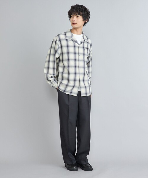 TOWNCRAFT(タウンクラフト)の「TOWNCRAFT(タウンクラフト)別注オンブレチェックオープンカラーシャツ(シャツ/ブラウス・メンズ・ネイビー/ベージュ/ブラック・M/L/XL)」の22枚目の写真