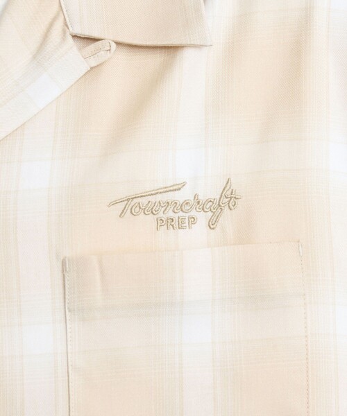 TOWNCRAFT(タウンクラフト)の「TOWNCRAFT(タウンクラフト)別注オンブレチェックオープンカラーシャツ(シャツ/ブラウス・メンズ・ネイビー/ベージュ/ブラック・M/L/XL)」の15枚目の写真