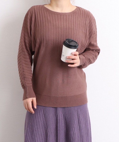 Miniministore(ミニミニストア)の「ニットトップス きれいめ 春 フィット(ニット/セーター・レディース・ブラック/ベージュ/ブルー/オフホワイト/グレー/イエロー/レッド/ピンク/ブラウン・FREE)」の1枚目の写真