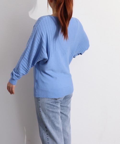 Miniministore(ミニミニストア)の「ニットトップス きれいめ 春 フィット(ニット/セーター・レディース・ブラック/ベージュ/ブルー/オフホワイト/グレー/イエロー/レッド/ピンク/ブラウン・FREE)」の22枚目の写真