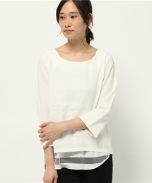 【CAPRICIEUX LE'MAGE】シアーボーダーチラ見セブラウス