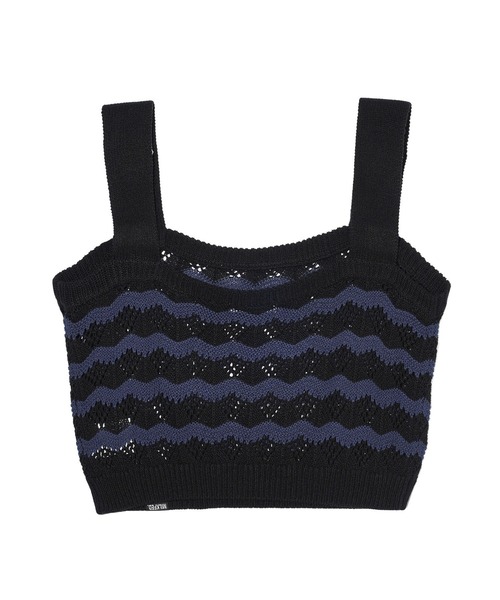 MILKFED.(ミルクフェド)の「WAVE PATTERN KNIT CAMISOLE(キャミソール・レディース・ブラック/レッド/ブラウン・ONE SIZE)」の4枚目の写真