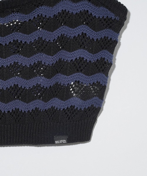 MILKFED.(ミルクフェド)の「WAVE PATTERN KNIT CAMISOLE(キャミソール・レディース・ブラック/レッド/ブラウン・ONE SIZE)」の7枚目の写真
