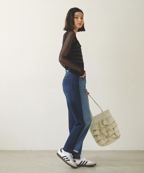 MILKFED.(ミルクフェド)の「WAVE PATTERN KNIT CAMISOLE(キャミソール・レディース・ブラック/レッド/ブラウン・ONE SIZE)」の15枚目の写真