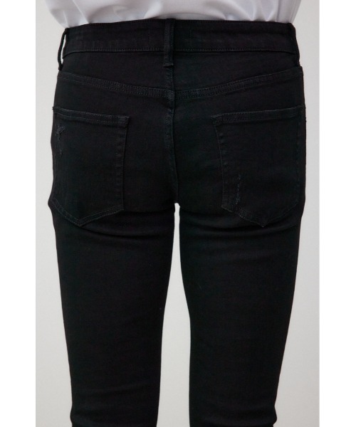 AZUL by moussy（アズールバイマウジー）の「AZUL DENIM クラッシュスキニー（デニムパンツ・メンズ・ライトブルー/ブラック・X-LARGE/X-SMALL）」の10枚目の写真